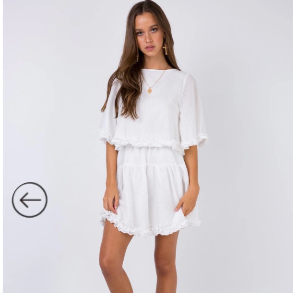 Astro Mini Dress White